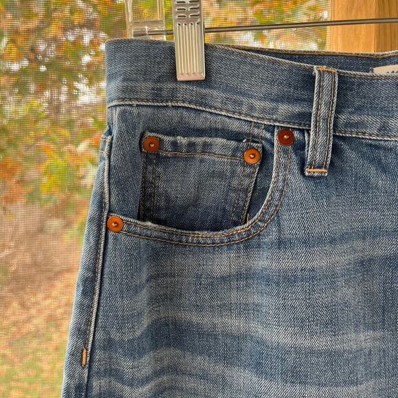 Madewell Denim High Rise Front Slit Skirt Size 27 - Picture 5 of 10